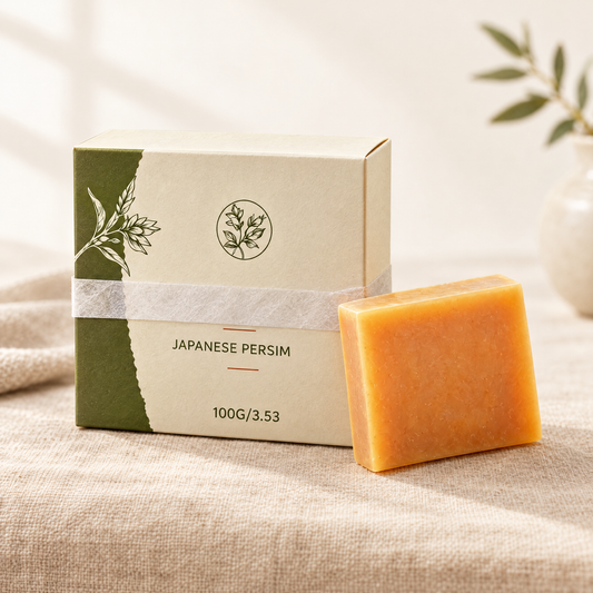 Japanese Persim persimmon tannin soap box and bar